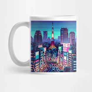 Tokyo Pixel Art Illustration Mug